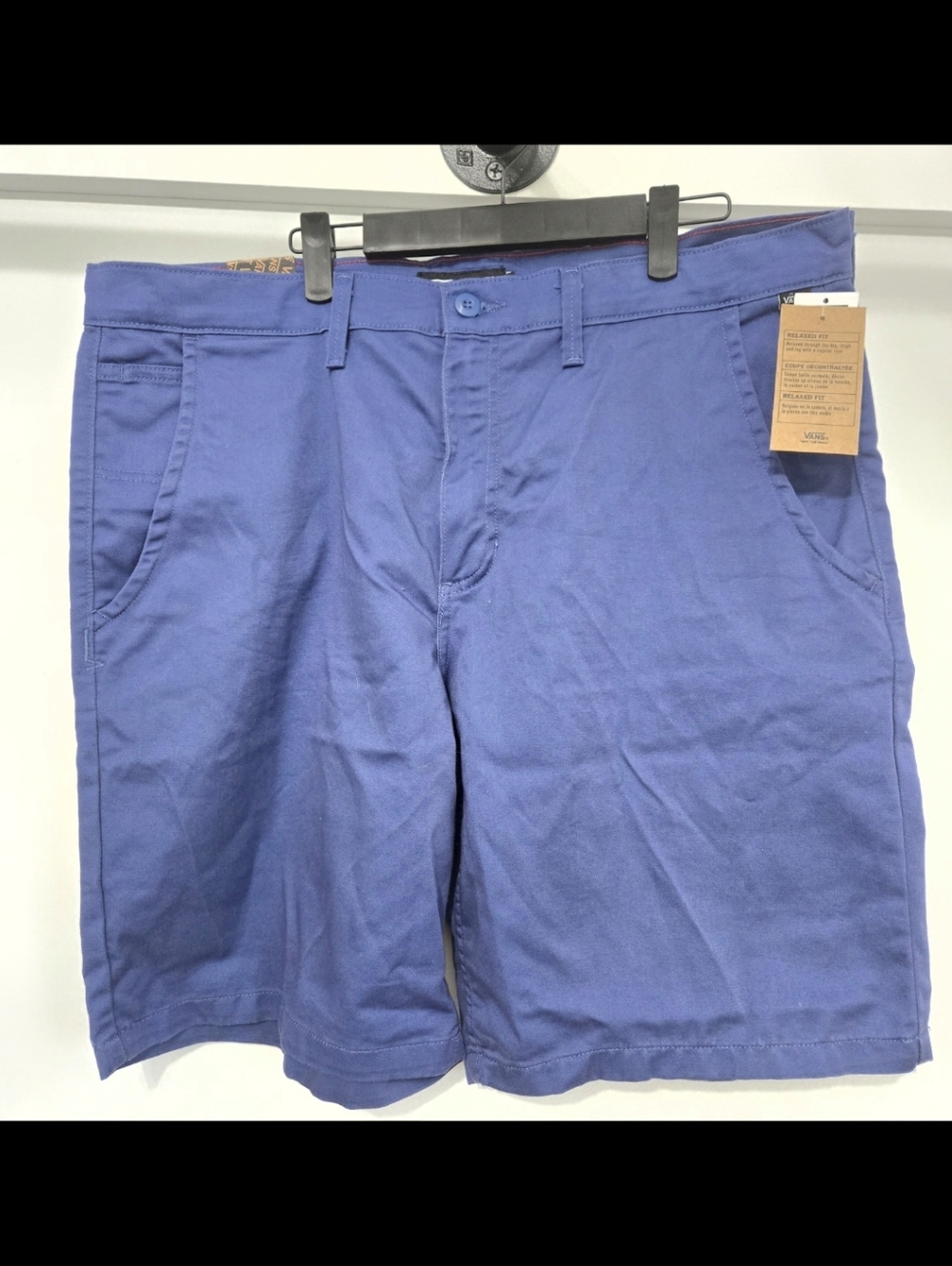 NWT. Mens Authentic Chino Relaxed Fit Short Size 38 Blue Color